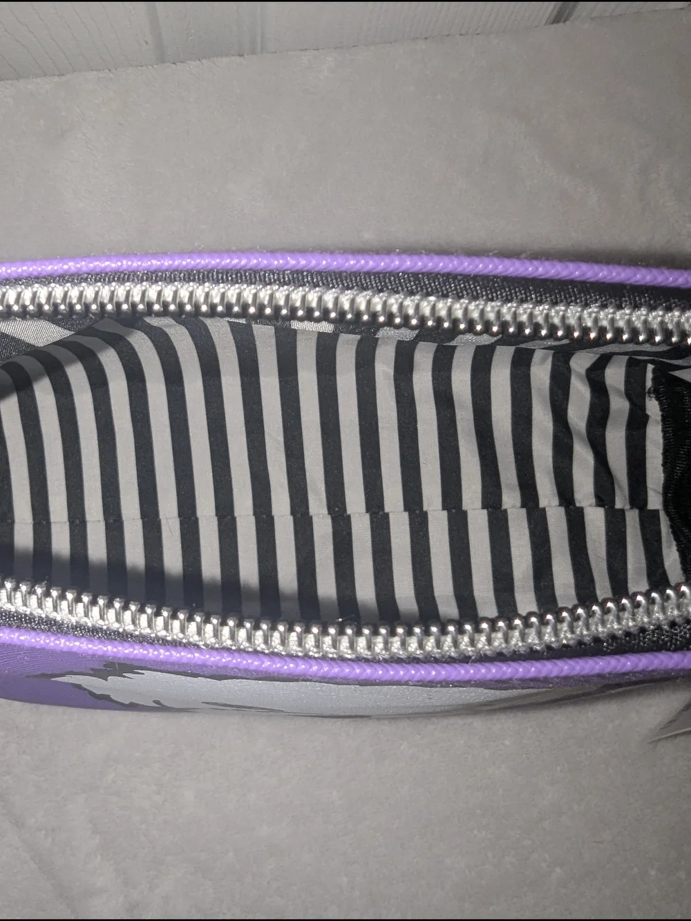Marc Tetro My Bichon Purple Cosmetic Makeup Zip Pouch NWT